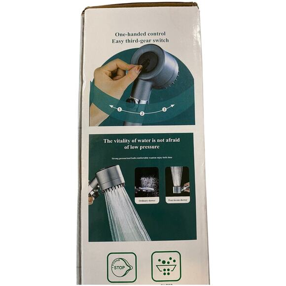 2 Turbocharged Shower Head Hand-held Spray 3 Mode Combo includes filters - A1080 - Picture 6 of 11